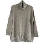 Pine Cashmere Kate Turtleneck sweater Grey Quiet luxury minimalist chic Sz Small Gray Photo 0
