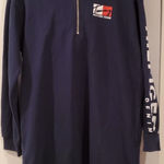 Women's Tommy Hilfiger Denim Navy Hoodie Long Sleeve Dress M Blue Size M Photo 0