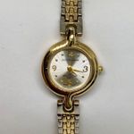 Jaclyn Smith  women watch gold silver tone 20mm round case quartz analog running Photo 0