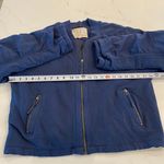 Pilcro Anthropologie  Knit Bomber Jacket Top‎ Zip-Up Navy Long Sleeve Large Photo 7