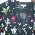 Joie  S Analena Boho Black Botanical Ruffle Floral Asymmetrical Dress Photo 8