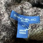 Bandolino  Denim Acrylic Poncho Womens PM  Sweater Purple Gray Stripe Cowl Neck Photo 8