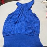 Ramy Brook  Royal Blue Sleeveless Audrey Midi Dress Small Smocked Waisted Photo 14