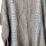 Splendid  Snowfall Turtleneck Poncho in Warm Sand Multi Large Y2K Photo 5