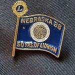 VTG Lions Club Nebraska 38 50 Yrs of Lionism Seal State Pin Masonic Stam… Photo 0
