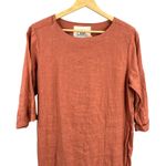 Sugar Candy Mountain Linen Midi Dress Rust Orange XS Made in USA NWT Minimalist Photo 1