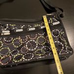 LeSportsac Black Crossbody Bag with Multicolor Circle Design Photo 4