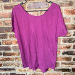 Lole New NWT  Mulberry Purple Short Sleeve Lace-Up Top Women's Size Large Photo 1