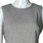 Calvin Klein Sheath Dress Black White Houndstooth Print Sleeveless Size 4 Photo 4