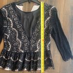 Dolce Vita Black Lace Peplum Top Size L Photo 7