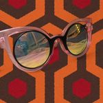 Forever 21 Pink Clear Cat Eye Metallic Tint Sunglasses Photo 3