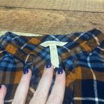 Matilda Jane  Womens Blue Orange Plaid General Store Flannel Tunic Sz M Fall Time Photo 2