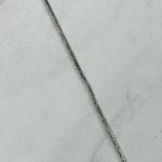 Chico's Silver Tone Box Chain with Hammered Metal Rhinestone Pendant Necklace Photo 8