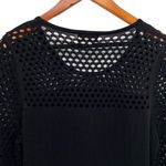 Calvin Klein Women’s Black Knit Mesh Long Sleeve Bodycon Midi Dress Photo 13