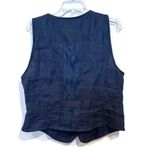 Coldwater Creek Navy Linen Vest Photo 1