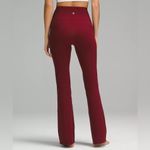 Lululemon NEW GROOVE SHR SUPER HIGH RISE FLARE NULU YOGA PANTS RED MERLOT Photo 2