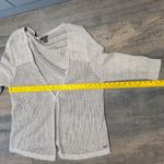 Eddie Bauer  Open Knit Cardigan Sweater Beige Women's 2XL Lightweight Duster Photo 4