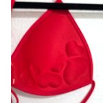Body Glove Women's Baby Love Padded Smoothies Triangle Bikini Top Red Medium Photo 7