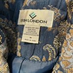 Erin London Vintage  Blazer Womens M Blue Paisley Lined Quilted Tapestry Jacket Photo 1