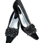 Silver Slipper  Elegant Black patten leather Women's Shoes. Photo 0
