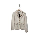 St. John Collection Tweed Satin Trim Button Up Pockets Jacket Blazer Size 6 Photo 4