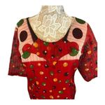 American Vintage Handmade 1980's red top and matching skirt size small Photo 9