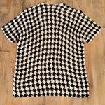 August Silk  • Classic HOUNDSTOOTH RIBBED KNIT • 100% SILK TOP • Size Large Photo 4