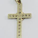 Real 10k Solid gold cross pendant Holy Spirit dove Crucifix charm yellow and rose Gold White Cubic Zirconia Rose Gold Descending Dove 1” Small box included Checkout my other jewelry New Dije de crucifico con el Espíritu Santo 10k de Oro Photo 2