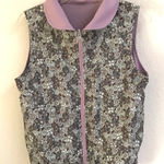 Pendleton  reversible floral/solid purple zip up vest M Photo 0