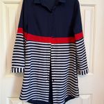 Navy and Red Striped Women's Tunic Blue Size M Photo 1