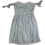 American Eagle  Off Shoulder Pinstripe Mini Dress Small Photo 3