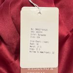 STACEES Burgundy Satin Square Neckline Formal Mini Dress NWT Sz 4 Red Photo 4