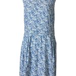 Christopher & Banks New Dress Sleeveless A-line Blue Cream Floral Women’s Size M Photo 0