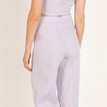 Faithfull the Brand SET Lavender Linen Scelsi Wide Flair High Waist Pants & Top Photo 7