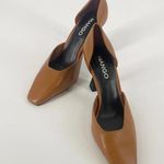 Mango Brown Square Toe Heels Photo 2