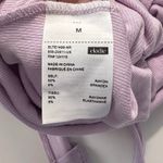 Elodie Lilac Ribbed Knit Bow Front Tank Bodysuit Women's Medium Photo 9