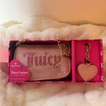Juicy Couture  Pink and Gold Wristlet with Heart Keychain Photo 1