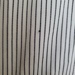 Maurice's Striped lace up top with crochet lace sleeves Photo 2