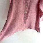 Habitat  100% Linen Button-Up Shirt Pink Tunic Large Photo 2
