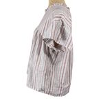 Eyeshadow Cotton Babydoll Top Shirt Pink Grey Stripe Size XL Extra Large Photo 1