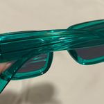 Free People Geometric Green Rectangle Sunglasses Photo 2