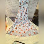 ZARA  LINEN BLEND CROSS BACK FLORAL PRINT MIDI MAXI DRESS size small NWT Photo 6