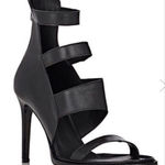 Helmut Lang  Black Leather Heels Photo 0
