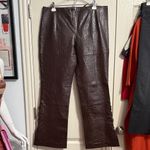 Pelle Pelle 💖  Brown Leather Pants - Y2K Lace Up Details Photo 1