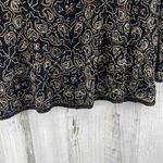 J Kara New York Formal Beaded Top Womens XL Black Silk Zip Back Photo 7