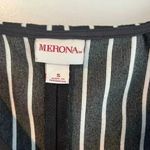 Merona Elegant Black and White Striped Cap Sleeve Sheath Dress Geometric Pattern B6 Photo 3