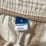 Old Navy Beige and White Striped linen Pants Photo 1