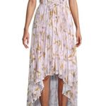 Ted Baker | DIXXIE PLEATED PRINTED SLEEVELESS FLORAL HIGH LOW MAXI DRESS SIZE 4 Photo 0