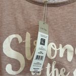 Charlie Paige  Pale Pink Strong‎ Is The New Pretty Cold Shoulder Tee Size L/XL Photo 4