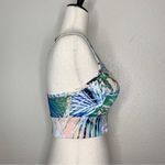 Colorful Racerback Women’s Sports Bra Blue Photo 5